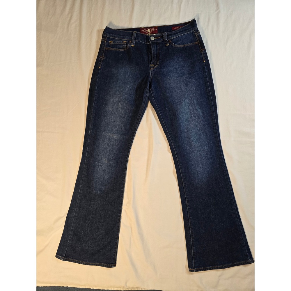 Lucky Brand Sofia Boot Ankle Jeans‎ Dark Wash Blue Denim 6 28 7WC1012